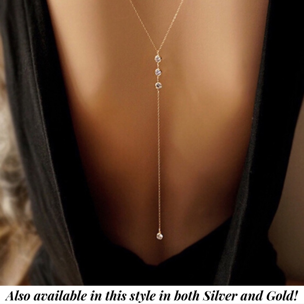 Crystal Backdrop Back Body Necklace - Picture 5 of 10